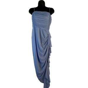 Fashion Nova Women's Maxi Dress Light Blue Sleeveless Size L party dress NWT